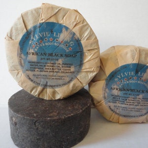 African Black Soap / Vegan All Natural African Black Black Soap / Organic Sensitive Skin Soap / Face Soap / Head To Toe Soap