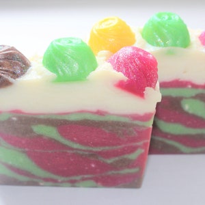 Sweet Bon Bons Soap / Moisturizing All Natural Soap / Cotton Candy Bon Bons Soap image 4