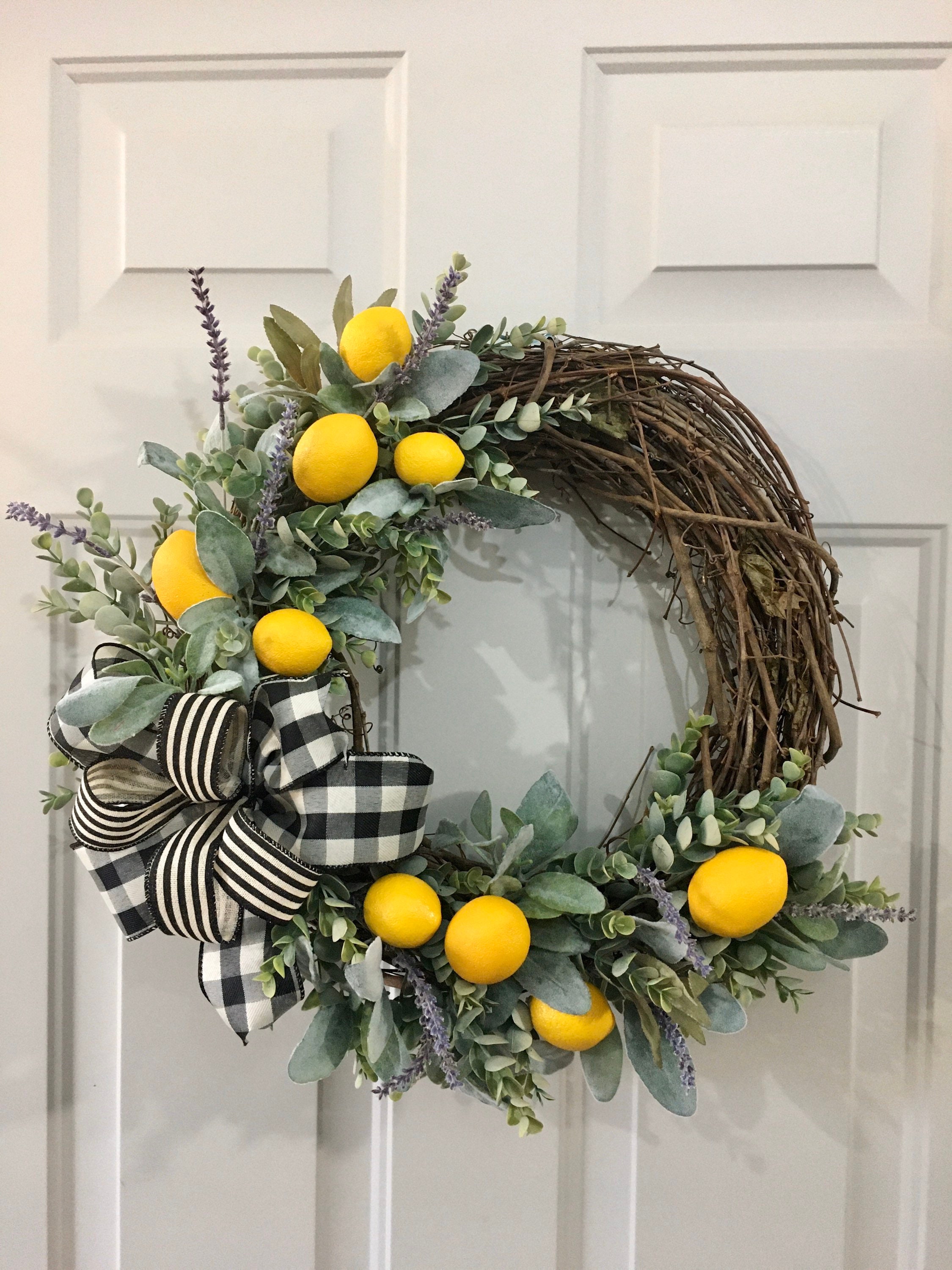 Lemon Wreath Best Seller Country Kitchen Wreath bless Your heart wreath Summer Wreath