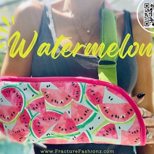 Arm Sling | Watermelon Padded Arm Sling - Fun design arm immobilizer - cushioned for comfortable arm support - custom arm sling