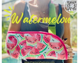 Arm Sling | Watermelon Padded Arm Sling - Fun design arm immobilizer - cushioned for comfortable arm support - custom arm sling
