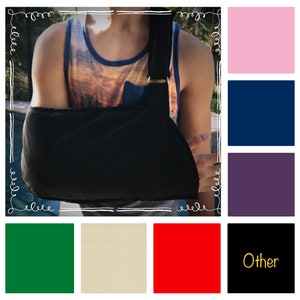 Arm Sling | Solid Color Arm Sling - Padded and Adjustable for rotator cuff and arm comfort - cushioned arm support