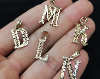 INITIALS GOLD CHARMS - Letter charms in 10k yellow gold