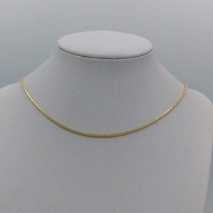 Snake chain in solid 14K yellow gold