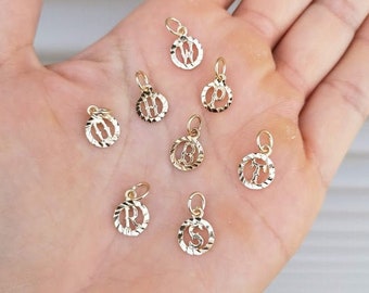 LETTER CHARMS - Small letter charm in 10K yellow gold