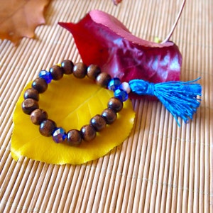 Indigo Yoga Mala Bracelet - Bracelet for the Ajna Chakra (6th Chakra)