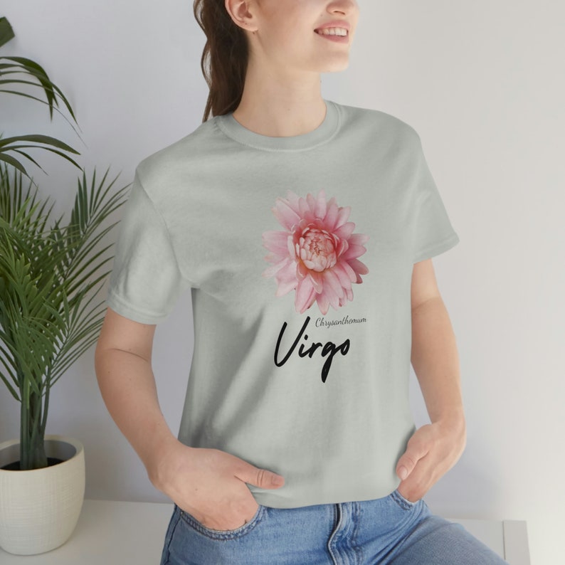 Camisa de flores del zodíaco de Virgo, camiseta de flores de nacimiento