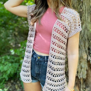 The Lake House Cardigan PDF DIGITAL DOWNLOAD Crochet Pattern, Women&#39;s Summer Crochet Cardigan, Long Lace Crochet Cardigan Pattern tutorial
