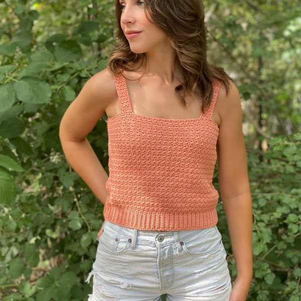 Twist Of Summer Tank PDF DIGITAL DOWNLOAD Crochet Pattern, Cute Summer Tank Top Crochet Pattern, Easy Crochet, Beginner Crochet Top Pattern