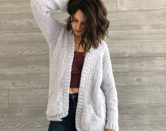 The Cozy Boyfriend Cardigan PDF DIGITAL DOWNLOAD Crochet Pattern, Women's cozy crochet cardigan, Crochet cardigan pattern, cute crochet top