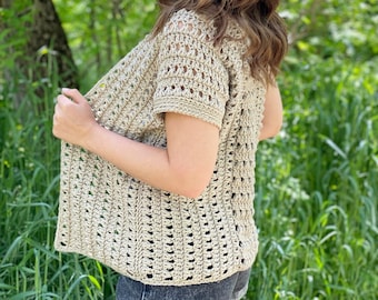 The Summer Path Cardigan PDF DIGITAL DOWNLOAD Crochet Pattern, Women's Summer Crochet Cardigan Pattern, Easy Crochet Top Crochet Pattern