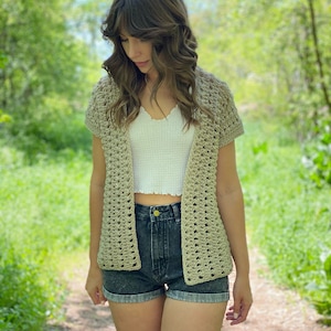 The Summer Path Cardigan PDF DIGITAL DOWNLOAD Crochet Pattern, Women's Summer Crochet Cardigan Pattern, Easy Crochet Top Crochet Pattern image 2