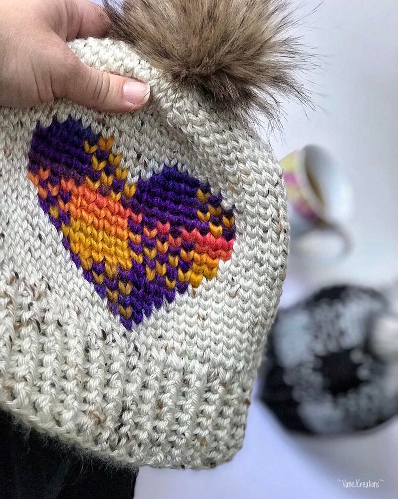 Plaid About You Beanie PDF DIGITAL DOWNLOAD Crochet Pattern, plaid heart hat crochet pattern gingham beanie, winter plaid hat, buffalo plaid image 7