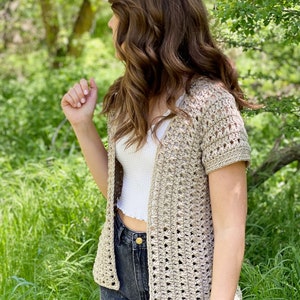 The Summer Path Cardigan PDF DIGITAL DOWNLOAD Crochet Pattern, Women's Summer Crochet Cardigan Pattern, Easy Crochet Top Crochet Pattern image 5