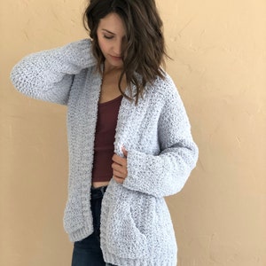 The Cozy Boyfriend Cardigan PDF DIGITAL DOWNLOAD Crochet Pattern, Women's cozy crochet cardigan, Crochet cardigan pattern, cute crochet top image 9