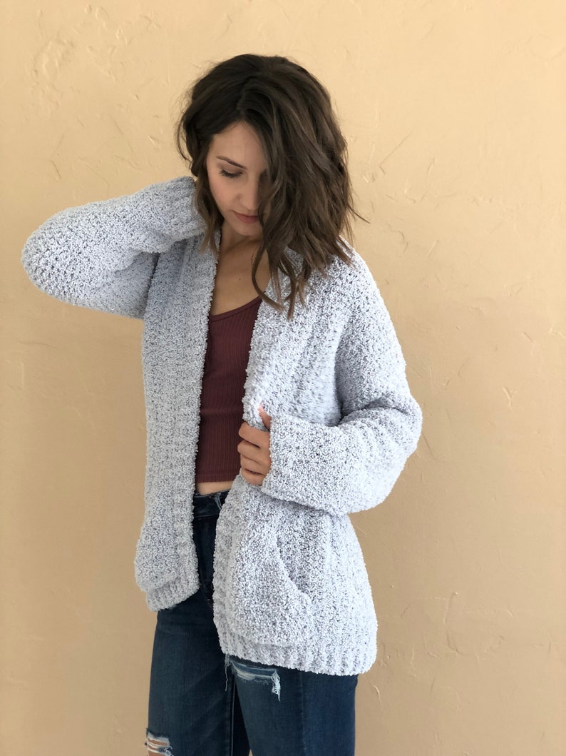 The Cozy Boyfriend Cardigan PDF DIGITAL DOWNLOAD Crochet Pattern, Women's cozy crochet cardigan, Crochet cardigan pattern, cute crochet top image 9