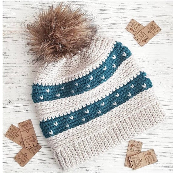 Free Knit Look Crochet Beanie Pattern: the Medalist Hat • Salty Pearl  Crochet