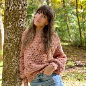 The Foggy Shores Pullover PDF DIGITAL DOWNLOAD Crochet Pattern, Women&#39;s Crochet Sweater Pattern, Oversized Comfy Crochet Sweater Tutorial
