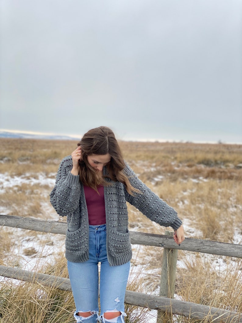 The Stony Shore Cardigan PDF DIGITAL DOWNLOAD Crochet Pattern, Women's Cozy Crochet Sweater, Cute Cardigan Pattern, Easy Crochet Pattern image 3