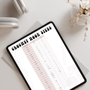Crochet Hook Size Chart PDF DIGITAL DOWNLOADS, Quick Reference Guide to ...