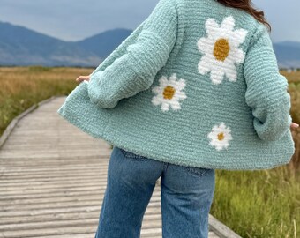 Daisy Daydream Cardigan and Bonus Beanie PDF DIGIAL DOWNLOAD