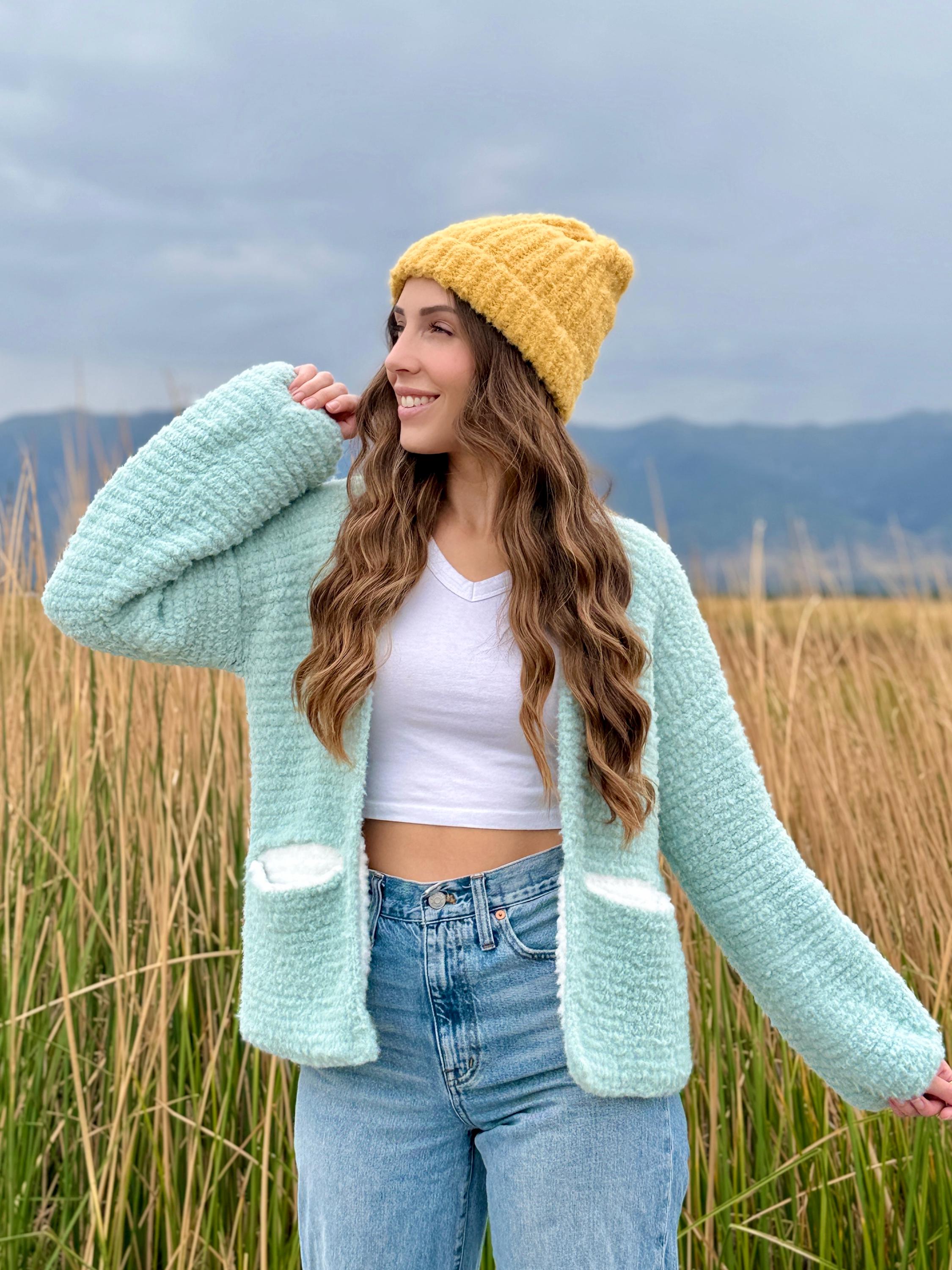 Daisy Daydream Cardigan and Bonus Beanie PDF DIGIAL DOWNLOAD