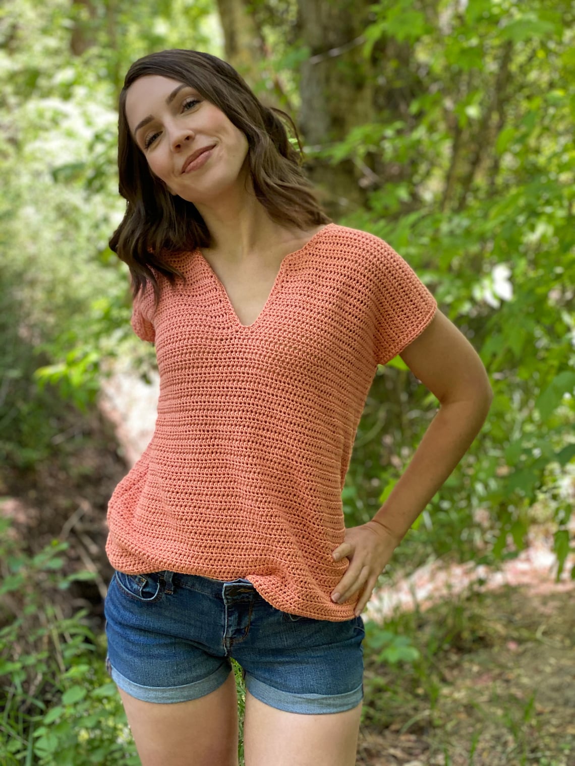 Sweet Summer Tee PDF DIGITAL DOWNLOAD Crochet Pattern, Women's Loose Fit Crochet T-shirt Pattern, Comfy Summer Crochet Top Pattern, Xs-5x
