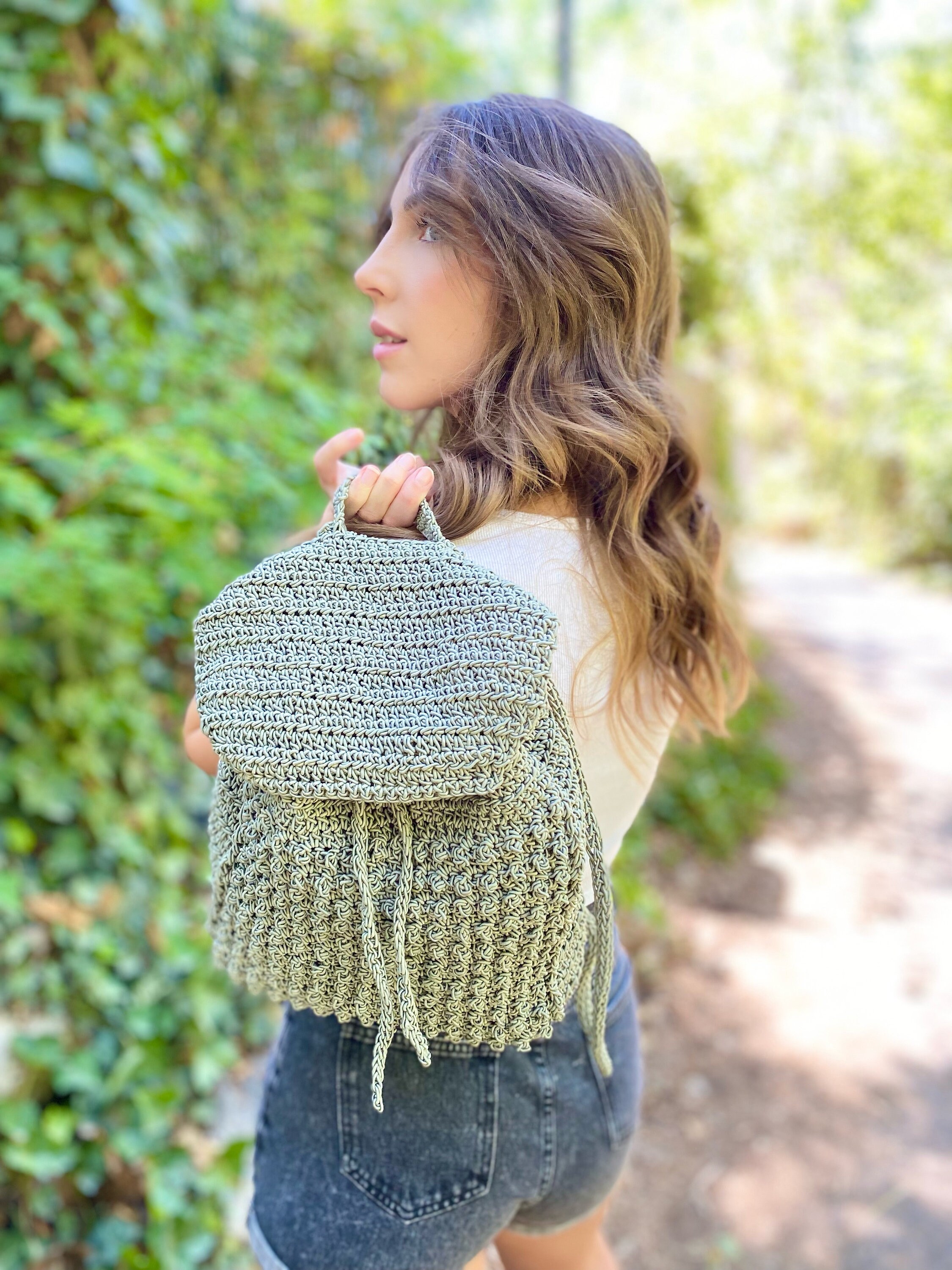 The CALISTA Crochet Backpack I used the crochet backpack pattern from The Caffeinated  main image 4