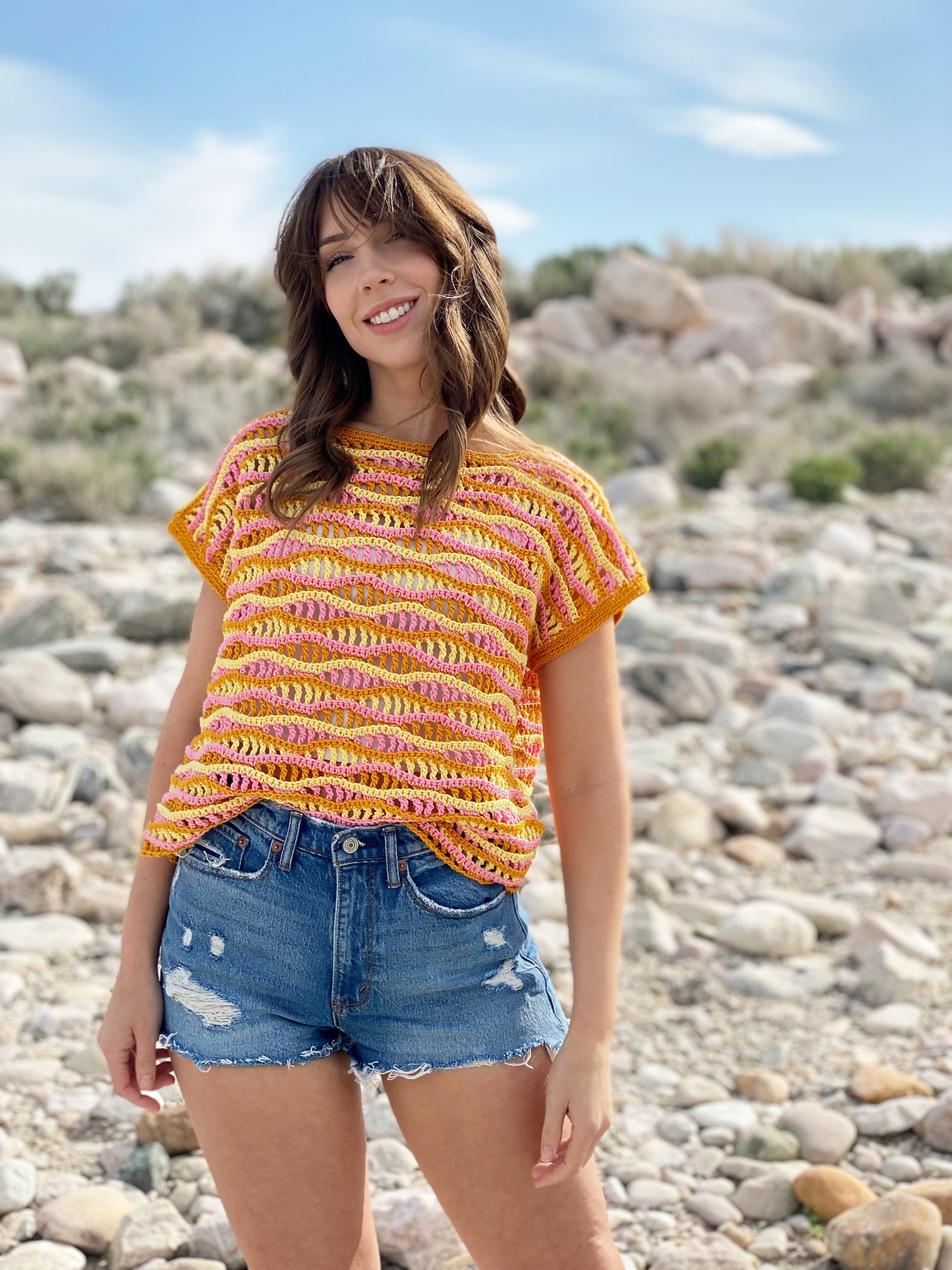 The Electric Sun Tee PDF DIGITAL DOWNLOAD Crochet Pattern Etsy