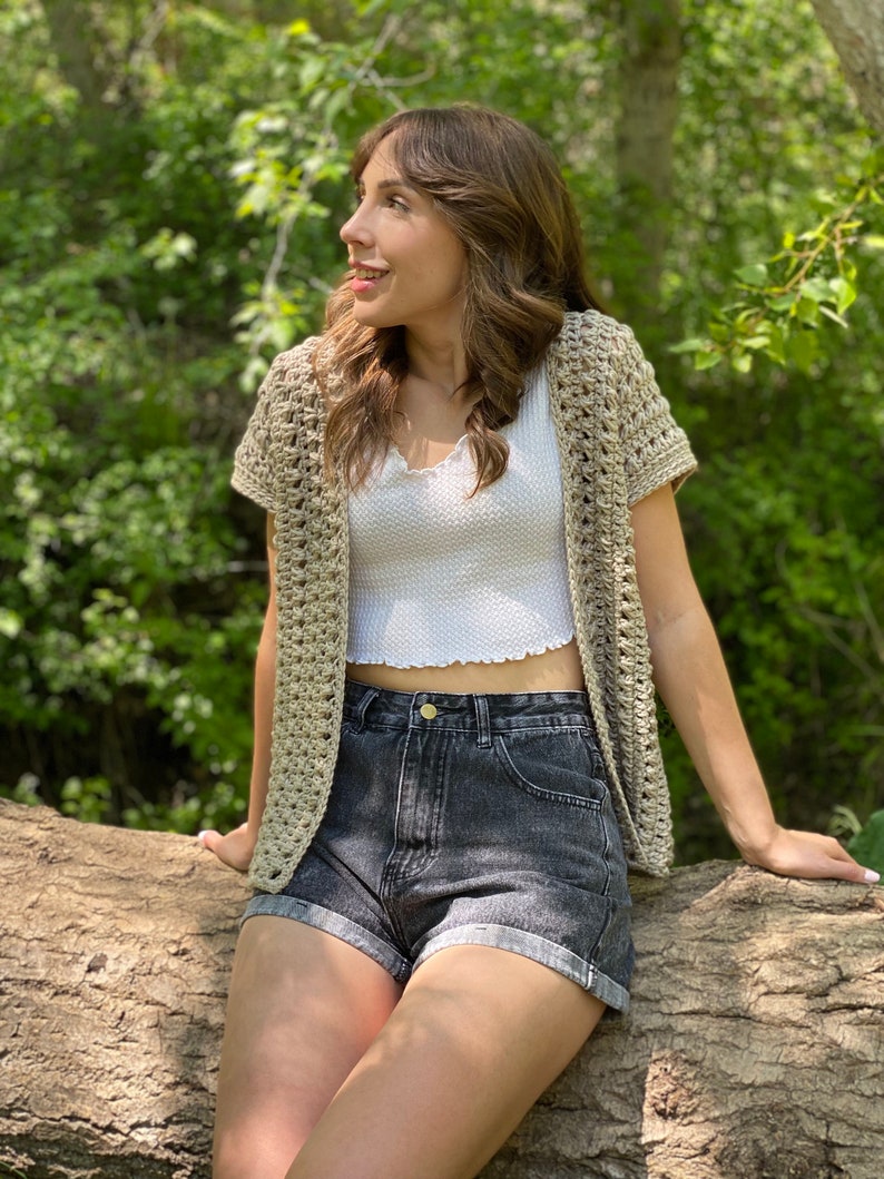 The Summer Path Cardigan PDF DIGITAL DOWNLOAD Crochet Pattern, Women's Summer Crochet Cardigan Pattern, Easy Crochet Top Crochet Pattern image 4