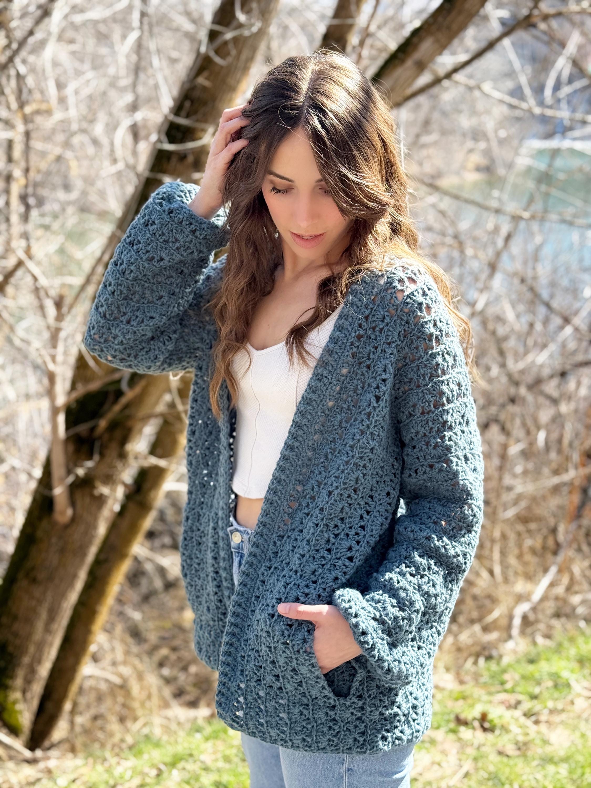 The Towhee Cardigan PDF DIGITAL DOWNLOAD Crochet Pattern, Women's