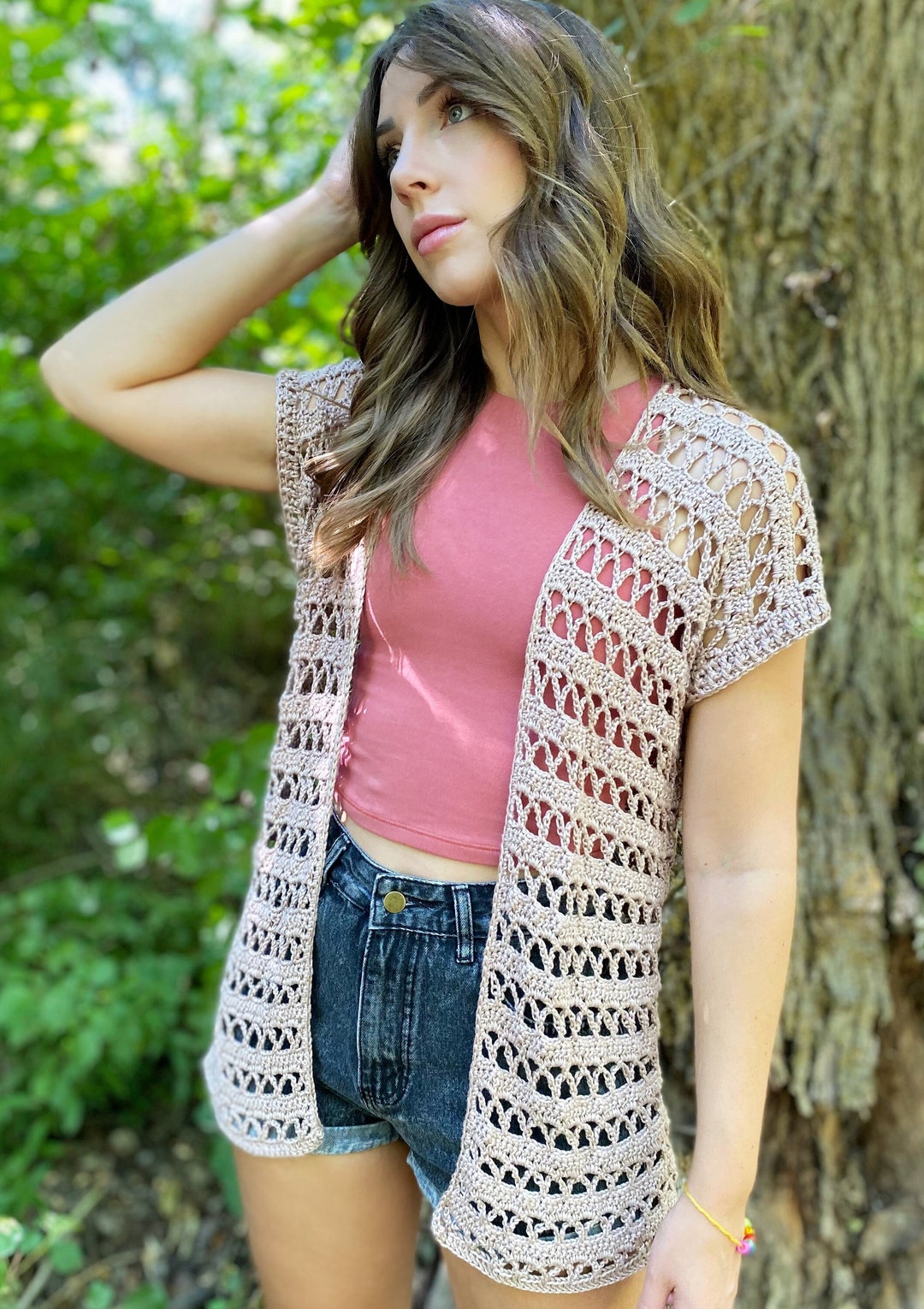 The Lake House Cardigan PDF DIGITAL DOWNLOAD Crochet Pattern, Women's Summer Crochet Cardigan