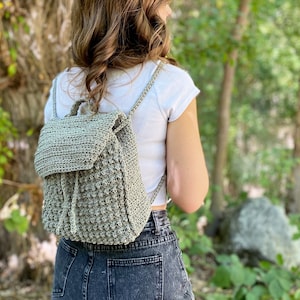 The Betty Backpack PDF DIGITAL DOWNLOAD Crochet Pattern, Mini Crochet Cording Backpack Pattern, Cute Crochet Bag, Small Crochet Backpack