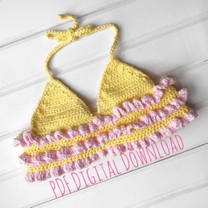 The Penny Crop Top PDF DIGITAL DOWNLOAD Crochet Pattern, baby/toddler crop top, little girl crop top pattern ruffle crop top crochet pattern
