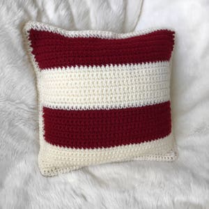 Festive Winter Pillow Crochet PDF DIGITAL DOWNLOAD Pattern, crochet christmas gift, diy home christmas decor, winter decor, crochet pillow image 3