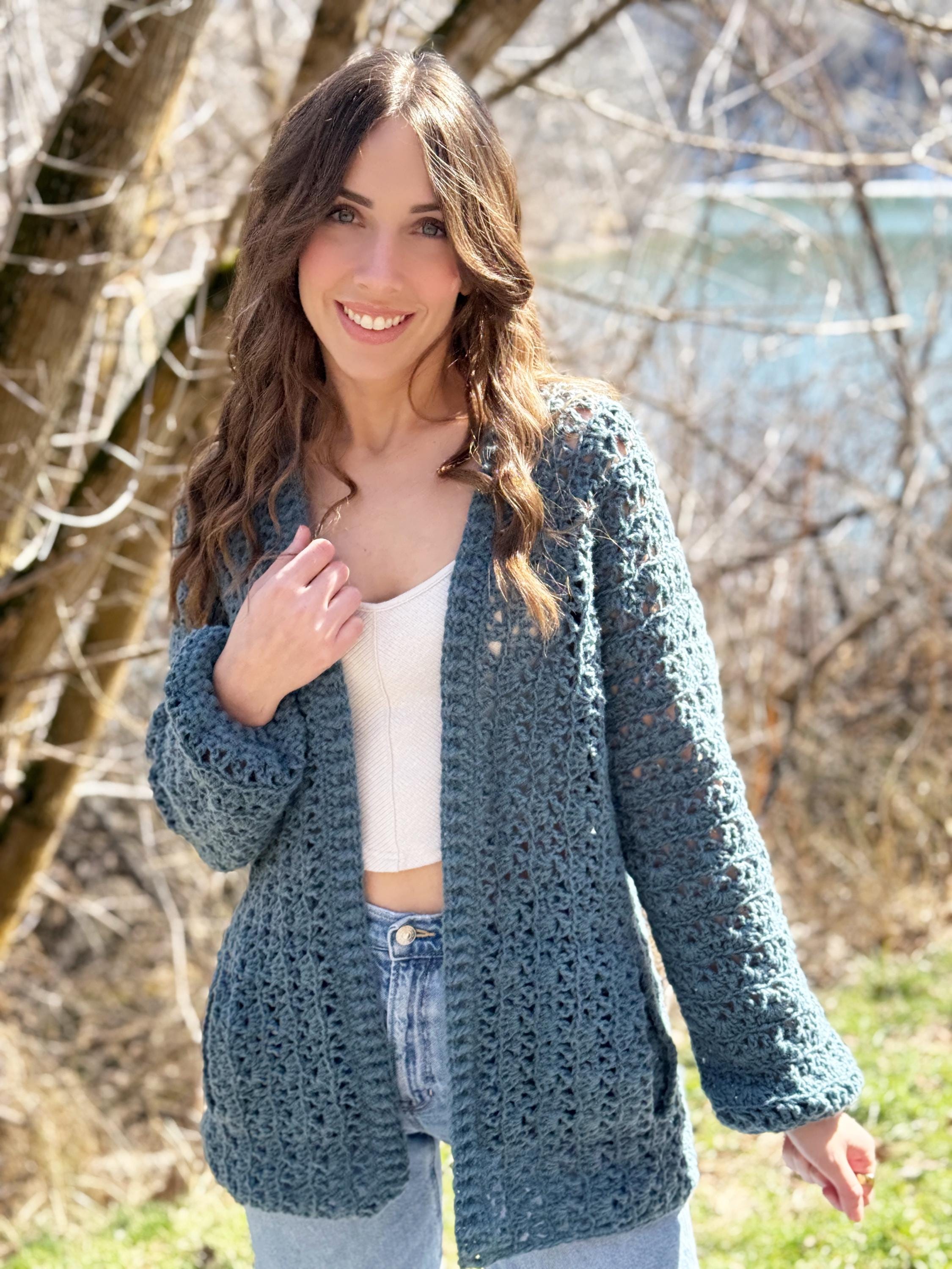 The Towhee Cardigan PDF DIGITAL DOWNLOAD Crochet Pattern, Women's