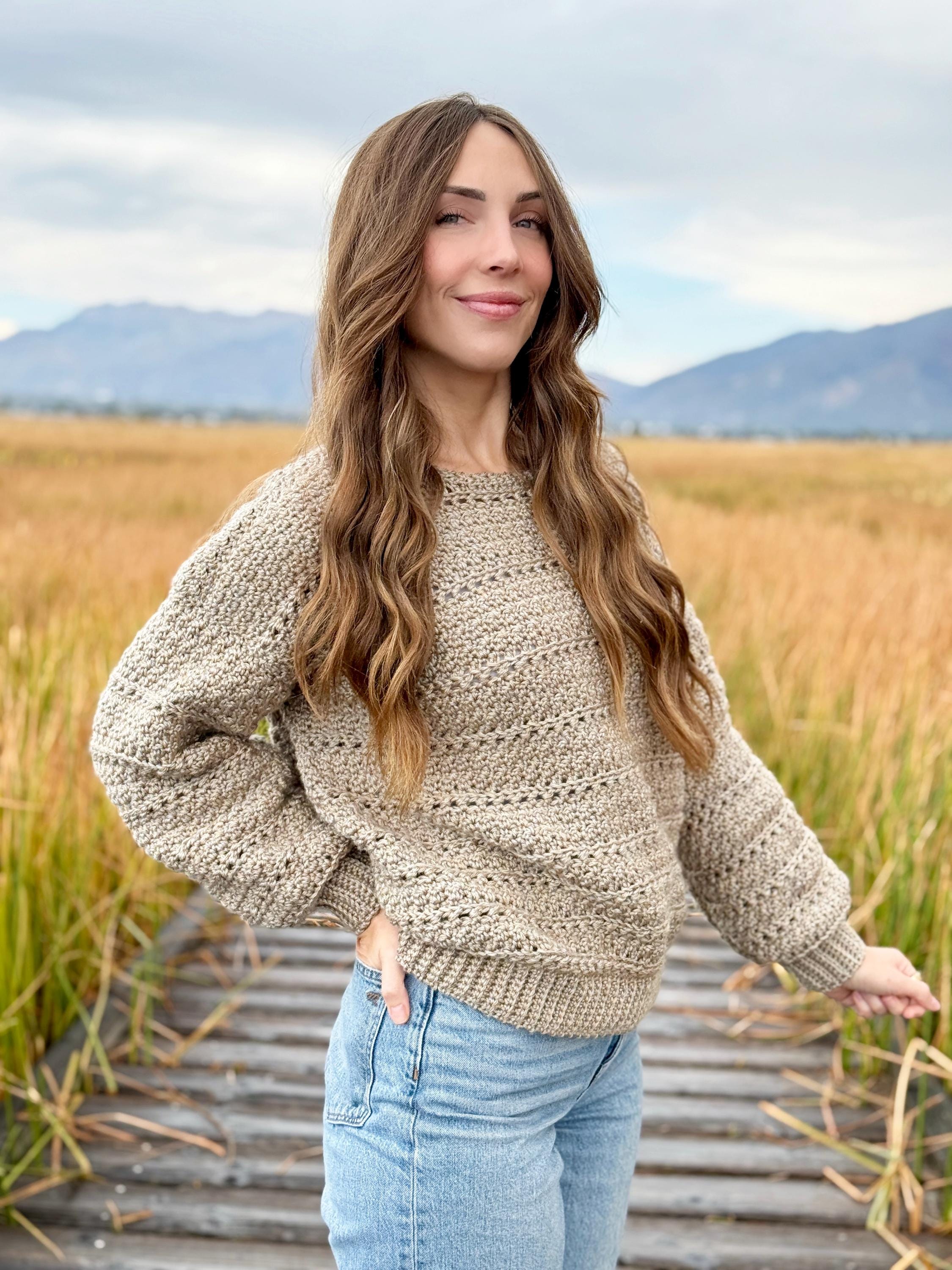 M1stwish Women's Oversized Chunky Knit Sweater - Orange, Size 4/6, 100% Acrylic