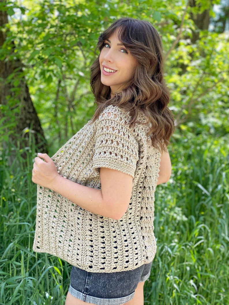 The Summer Path Cardigan PDF DIGITAL DOWNLOAD Crochet Pattern, Women's Summer Crochet Cardigan Pattern, Easy Crochet Top Crochet Pattern image 1