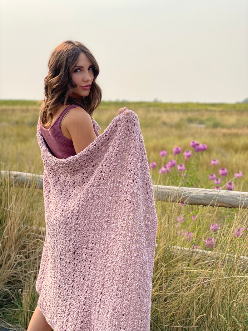 The Thistle Throw PDF DIGITAL DOWNLOAD Crochet Pattern, Cozy Velvet Crochet Throw Blanket Pattern, Beginner Crochet Blanket Pattern image 5