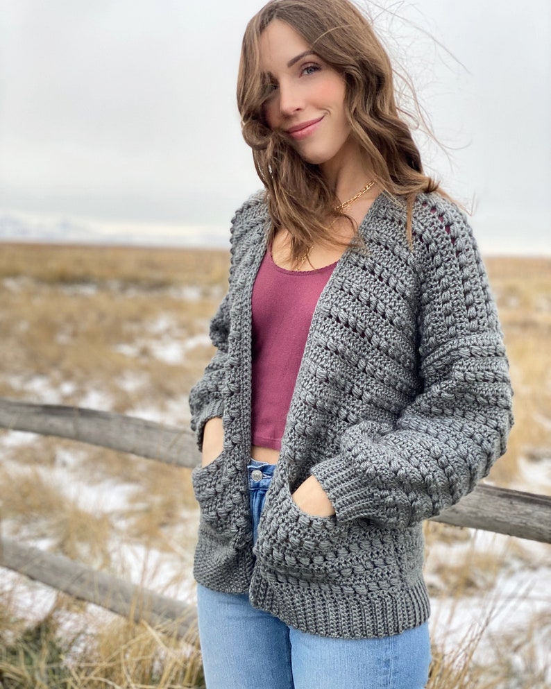 The Stony Shore Cardigan PDF DIGITAL DOWNLOAD Crochet Pattern, Women's Cozy Crochet Sweater, Cute Cardigan Pattern, Easy Crochet Pattern image 1