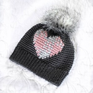 Plaid About You Beanie PDF DIGITAL DOWNLOAD Crochet Pattern, plaid heart hat crochet pattern gingham beanie, winter plaid hat, buffalo plaid image 5