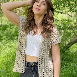 The Summer Path Cardigan PDF DIGITAL DOWNLOAD Crochet Pattern, Women's Summer Crochet Cardigan Pattern, Easy Crochet Top Crochet Pattern image 10