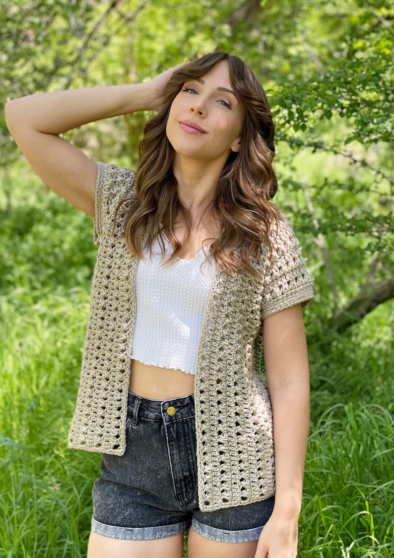 The Summer Path Cardigan PDF DIGITAL DOWNLOAD Crochet Pattern, Women's Summer Crochet Cardigan Pattern, Easy Crochet Top Crochet Pattern image 10