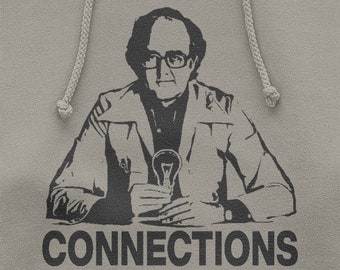 Felpa con cappuccio Connections, pullover James Burke, felpa BBC, maglione documentario di storia britannica, camicia scientifica, tuta per il tempo libero