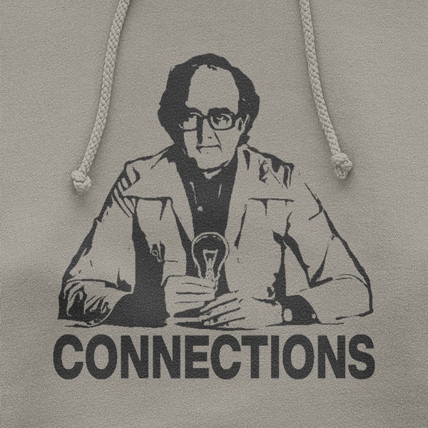 Connections Hoodie, James Burke Pullover, BBC Sweatshirt, British History Documentary Jumper, Science Shirt, Leisure Suit