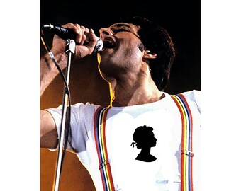 Queen Elizabeth II silhouette tshirt, QEII Tee, cameo T-shirt, monarchy t-shirt, young queen tee