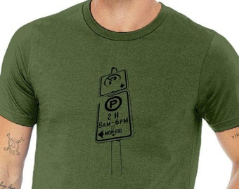 Halifax Parking Tee, Sign T-shirt, No Parking Tshirt, Nova Scotia t shirt, Unisex T-shirt, Bird Shirt, Kingfisher tee