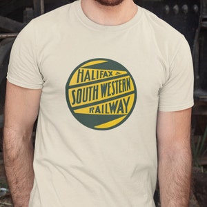 Halifax and South Western Railway T-Shirt, Nova Scotia Railway tee, Atlantic Canadian Historical Train tshirt, Maritime Railroad shirt