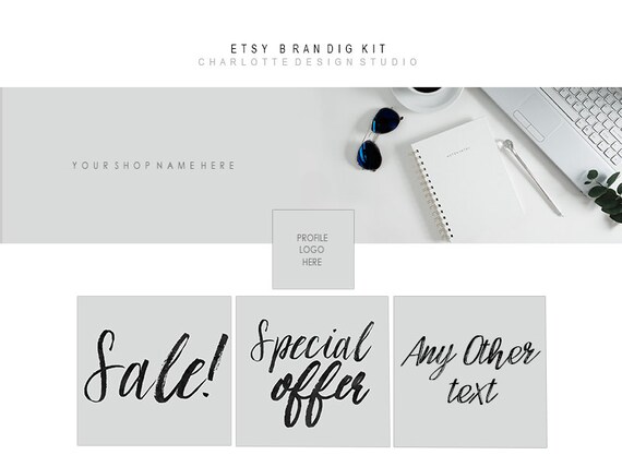 Download Etsy Banner Stock Photography White Bookcomputer Styled Mock Etsy PSD Mockup Templates