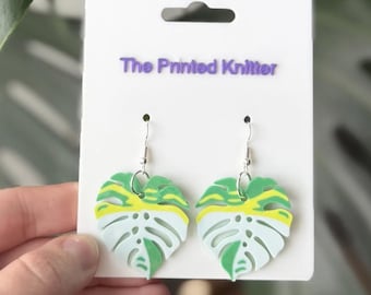 Monstera Dangle Earrings